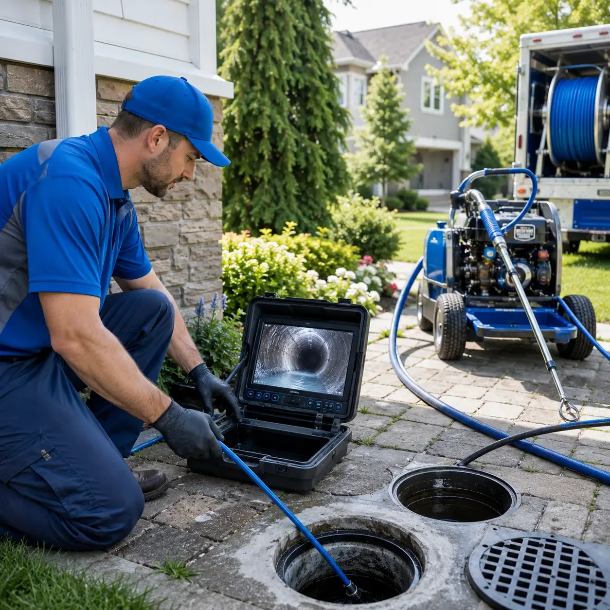 Outdoor drain cleaning professionals serving West Decatur, PA